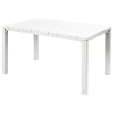 Julie - Table de jardin en résine 147X90 cm No Brand Blanc
