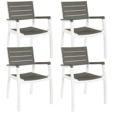 Harmony - Lot de 4 chaises de jardin No Brand Anthracite