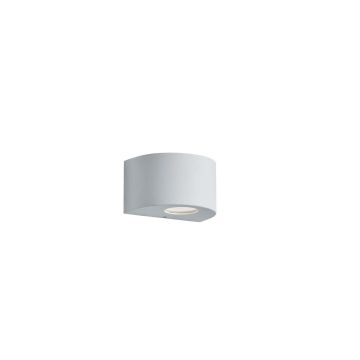 Applique LED extérieure en forme de demi-lune blanche avec diffuseurs interchangeables de 15 cm de long. Trio Blanc