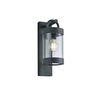 Applique LED extérieure Sambesi avec capteur crépusculaire, lanterne en métal anthracite, H. 33cm Trio Anthracite