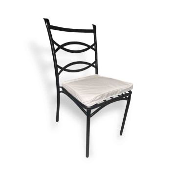 Liberty - Chaise d’extérieur en acier de style rétro Gdlc Noir