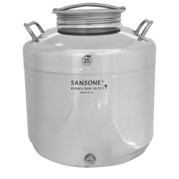 SANSONE - Conteneurs pour Huile en acier inoxydable - 15 Lt Sansone Argent