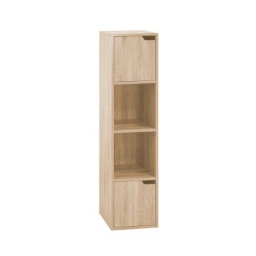 Miracle - Bibliothèque modulaire en bois avec compartiments et portes - 2 compartiments et 2 portes Casa Collection Marron