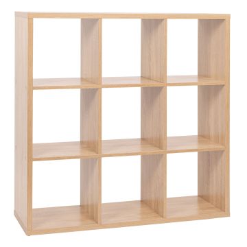 Miracle - Bibliothèque modulaire en bois avec compartiments et portes - 9 compartiments Casa Collection Marron
