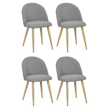 Dalila - Lot de 4 fauteuils en velours Casa Collection 