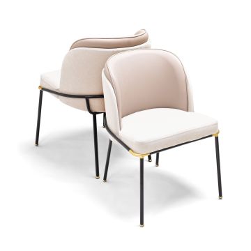 THUN - Lot de 2 fauteuils de design Frankystar Beige
