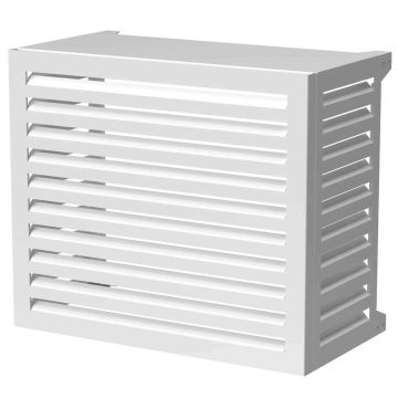 Linear - Couverture décoratif de climatisation en aluminium 86x44xH68 cm, couleur blanche Divina Home Blanc