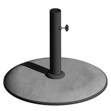 Kroma - Base ronde de parasol en ciment coloré de 15 kg, couleur gris Gdlc Gris 15 %.