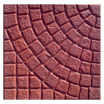 Ventaglio - Dalle béton préfabriquée 40x40 cm, couleur rouge, 14 kg Brixo Rouge brique