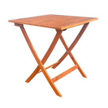 Impression Pattaya - Table carrée en bois d’acacia, pliante No Brand Acacia noir