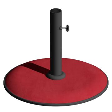 Kroma - Base ronde de parasol en ciment coloré de 15 kg, couleur rouge Gdlc Rouge