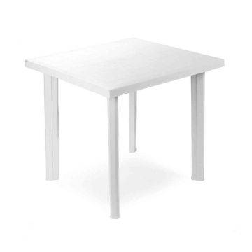 Fiocco - Table de jardin en résine 80x75 cm No Brand Blanc